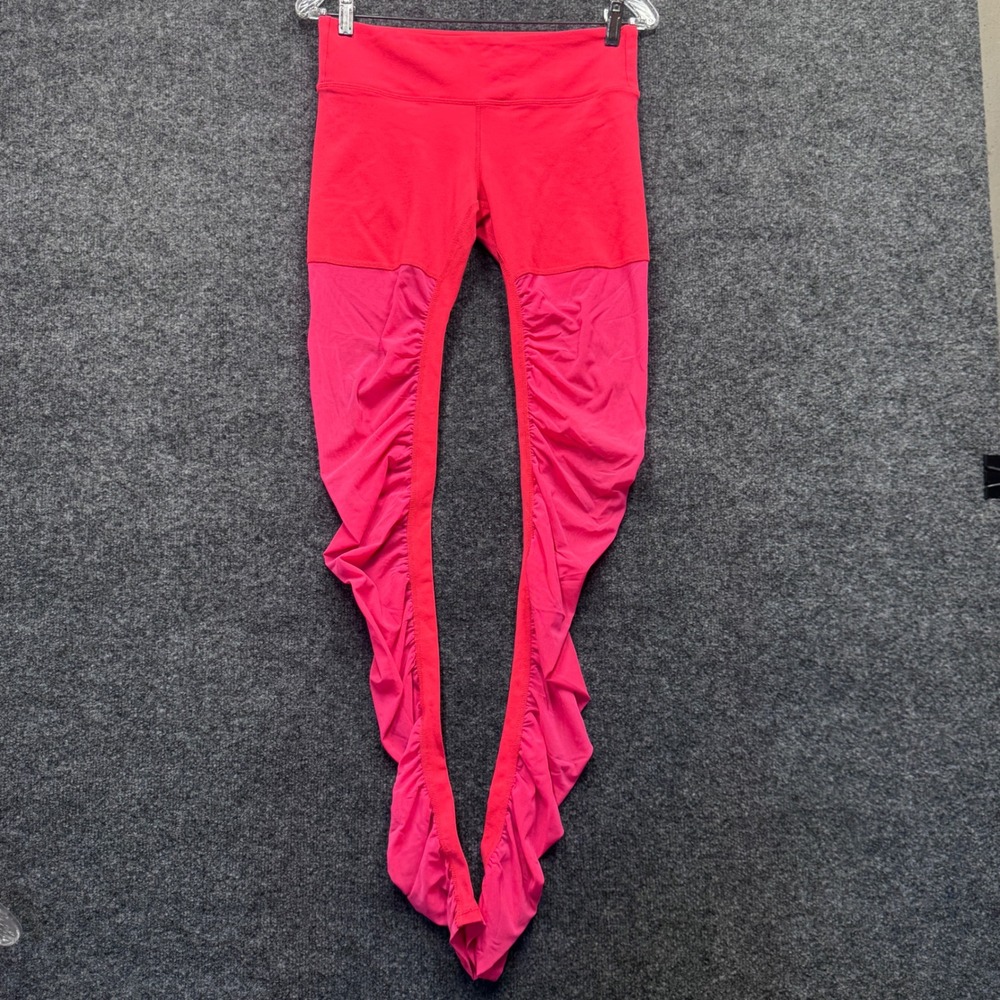 Alo Yoga Ruffled Goddess Leggings Womens XS Pink Coral Balletcore Barbiecore 860